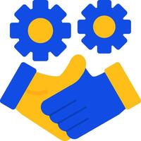 Collaboration Flat Two color Icon vector