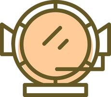 Astronaut Helmet Linear Circle Icon vector