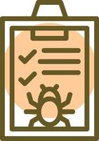 Bug Linear Circle Icon vector