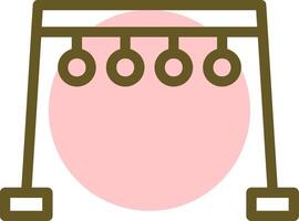 Monkey Bars Linear Circle Icon vector