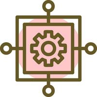 Scope Creep Linear Circle Icon vector
