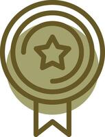 Badge Linear Circle Icon vector