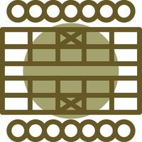 Chinese Chess Linear Circle Icon vector
