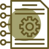 Resource Planning Linear Circle Icon vector