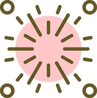 Firecracker Linear Circle Icon vector