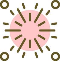 Firecracker Linear Circle Icon vector