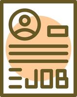 Job Description Linear Circle Icon vector