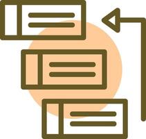 Backlog Linear Circle Icon vector