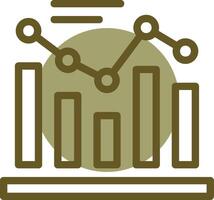 grafico lineal circulo icono vector