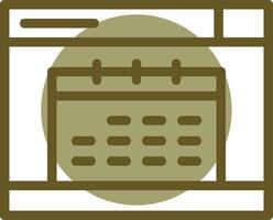 Calendar Linear Circle Icon vector