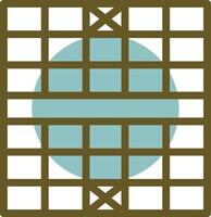 Chess Board Linear Circle Icon vector