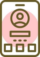 User Linear Circle Icon vector