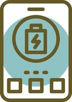 Battery Linear Circle Icon vector