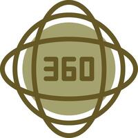 impacto 360 lineal circulo icono vector