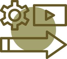 Shift Stream Linear Circle Icon vector