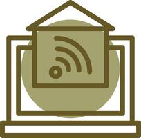 Home Automation Linear Circle Icon vector