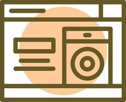 Speaker Linear Circle Icon vector