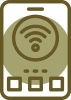 Wi-Fi Linear Circle Icon vector