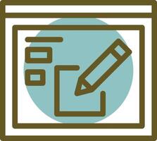 Edit Linear Circle Icon vector