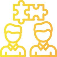 Team Building Linear Gradient Icon vector
