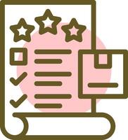 Quality Check Linear Circle Icon vector