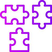Jigsaw Linear Gradient Icon vector