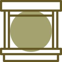 Loading Dock Linear Circle Icon vector