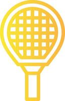 tenis raqueta lineal degradado icono vector