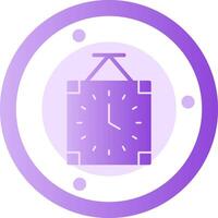 Clock Glyph Gradient Icon vector