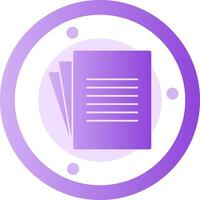 Document Glyph Gradient Icon vector