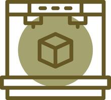 3D Printer Linear Circle Icon vector