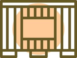 Shipping Container Linear Circle Icon vector