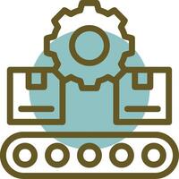 Conveyor System Linear Circle Icon vector