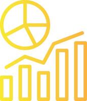 Chart Linear Gradient Icon vector