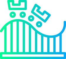 Roller Coaster Linear Gradient Icon vector