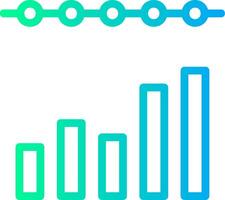 Bar Chart Linear Gradient Icon vector