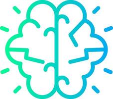 Brainstorming Linear Gradient Icon vector