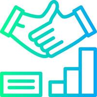 Handshake Linear Gradient Icon vector