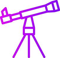 Telescope Linear Gradient Icon vector