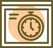 Stopwatch Linear Circle Icon vector