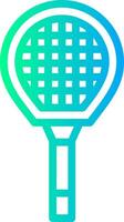 bádminton raqueta lineal degradado icono vector