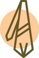 Tie Linear Circle Icon vector
