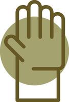 Hand Raise Linear Circle Icon vector