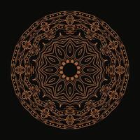 Creative vector golden floral arabic mandala background template