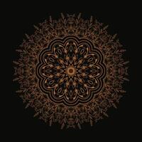 Creative vector golden floral mandala background template