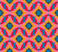 Colorful geometric mosaic seamless pattern illustration with creative abstract shapes vector
