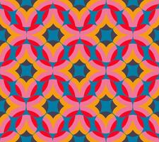 Colorful geometric mosaic seamless pattern illustration with creative abstract shapes vector