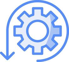 Agile Line Filled Blue Icon vector
