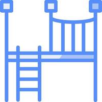 Bridge Line Filled Blue Icon vector