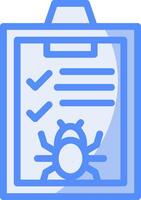 Bug Line Filled Blue Icon vector